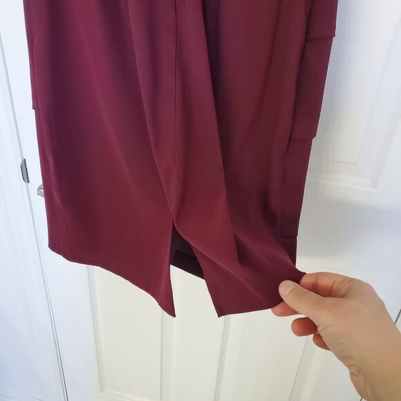 Cocktail Dress Wine colour Size 8 - Picture 5 of 6